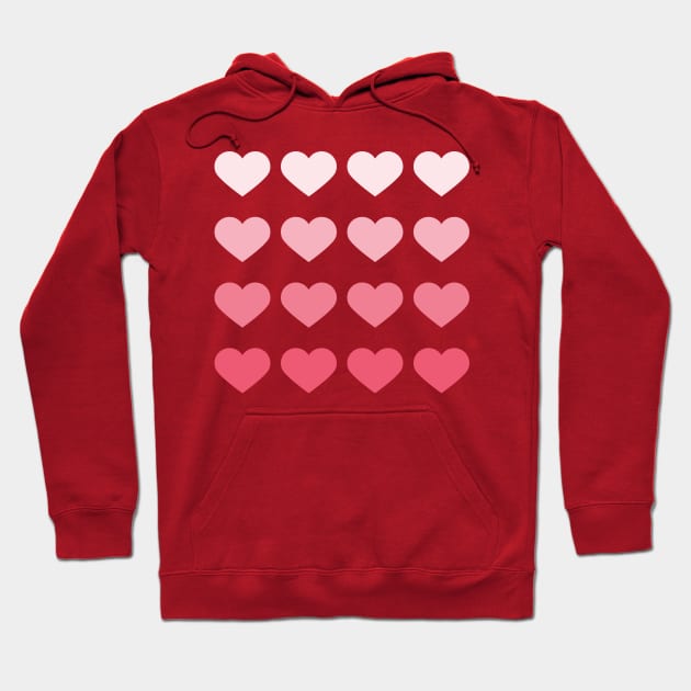 Pink Ombre Hearts Hoodie by heartlocked